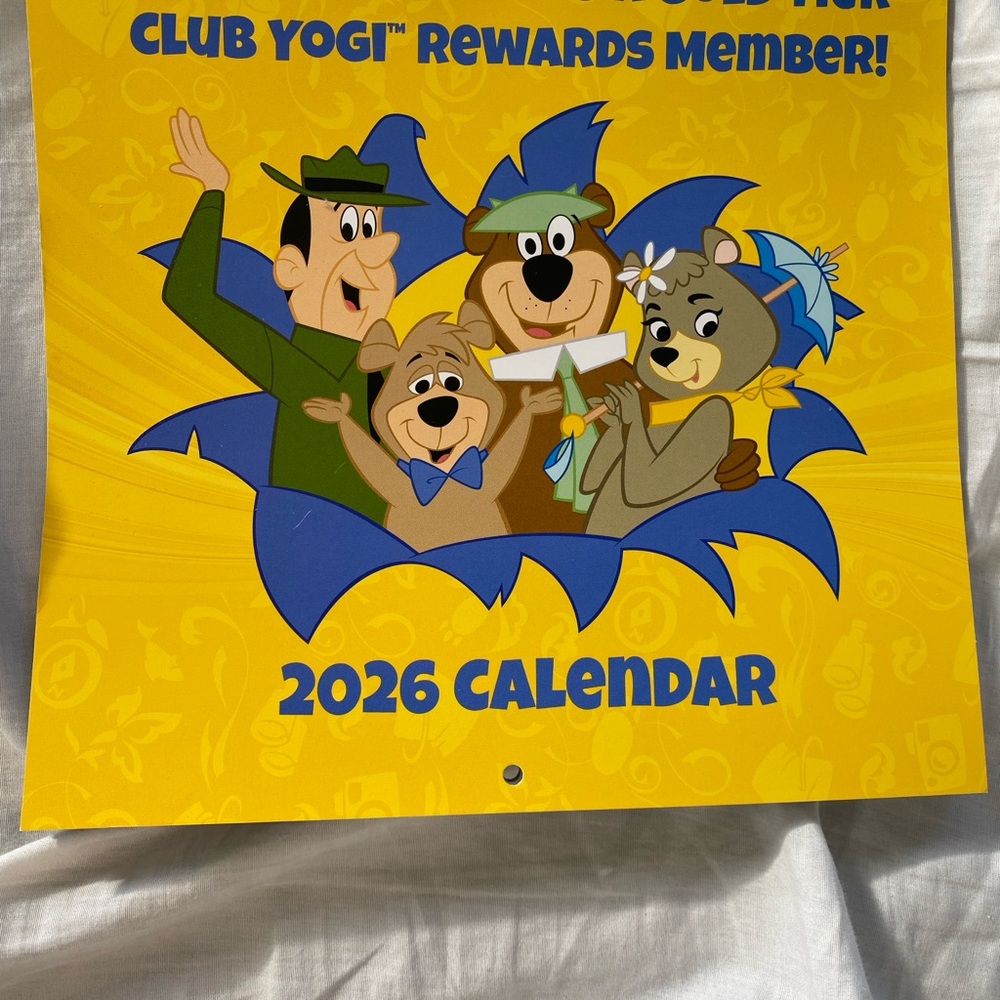 ⭐️Hanna Barbers⭐️Club Yogi Bear calendar.